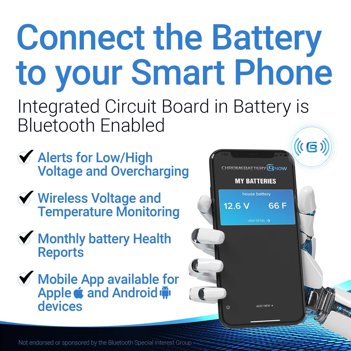 Chrome Battery Now Ytx20l-bs (20l-bs 12 Volt,18 Ah, 270 Cca) Chipset Wireless Smartphone Connectivity AGM Battery for Personal Liquid - Brp (sea-doo) 900 Gti 90 Years (2018 - 2020)