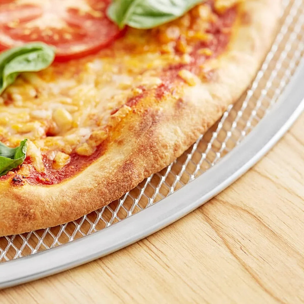 TrueCraftware- Set of 2 Aluminum 19” Pizza Baking Monitor Seamless Rim- Bakeware Pizza Monitor Round Pizza Pan Tray Round Baking Tray for Home Kitchen Pizzeria & Restaurants
