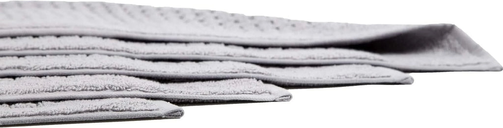 4 Pack Cotton Bath Mat Set For Bathroom Floor Towel - Turkish Bath Mat Set Of 4-100% Cotton Reversible Washable Absorbent Feet Towel 18 X 34 Inches Grey