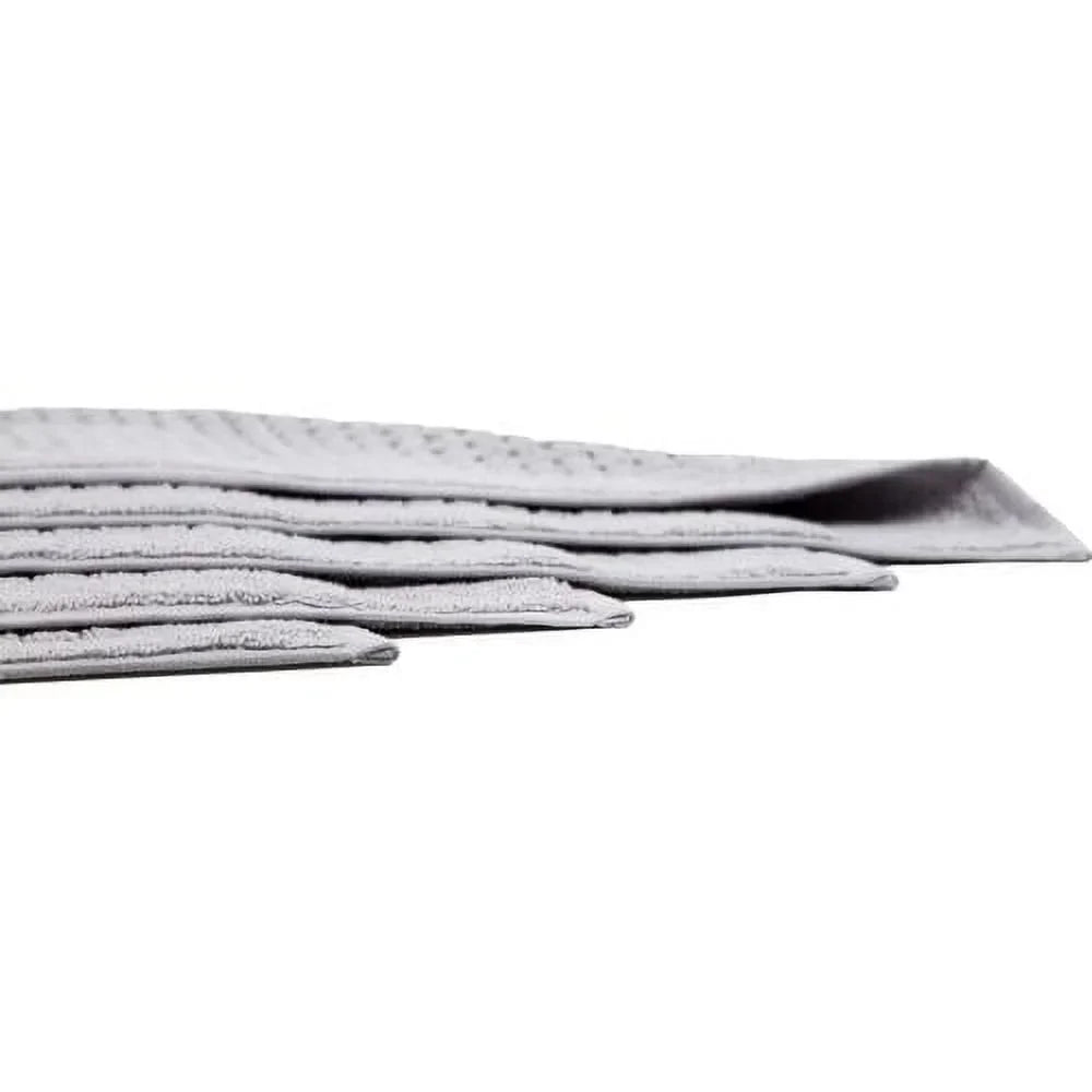 4 Pack Cotton Bath Mat Set For Bathroom Floor Towel - Turkish Bath Mat Set Of 4-100% Cotton Reversible Washable Absorbent Feet Towel 18 X 34 Inches Grey
