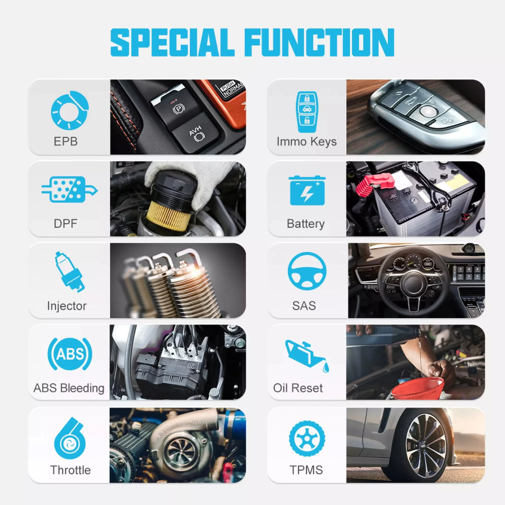 ANCEL X7 OBD2 Scanner Wireless Bluetooth Car Full System Scanner with 10 Reset Services Advanced Automotive Diagnostic Tool OBDII Code Reader Active Test ECU Coding for VW AUDI OBD EOBD OBD2 12V Cars