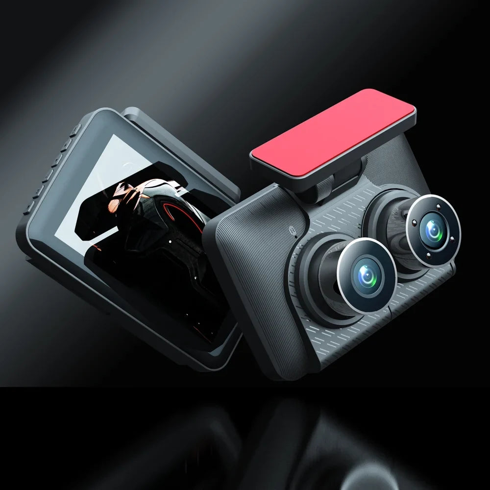 Spirastell Dash Cam,Wide Car Camera 3 Cameras Dash Car Camera Auto Car Rearview Mirror Video Wide Car Safety 4in Clear Car Dash Cam HUIOP QISUO ERYUE