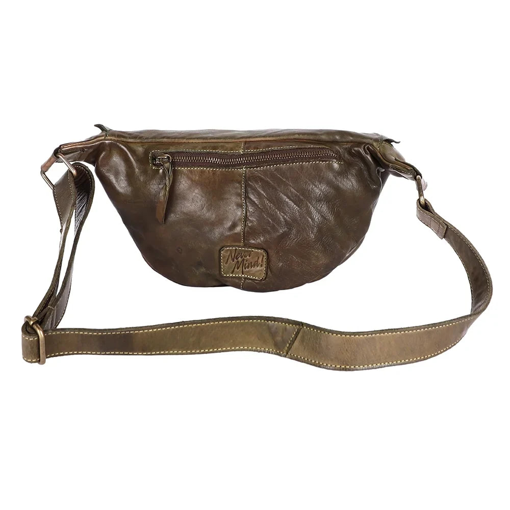 NM Never Mind Nmbgm150C Fanny Pack Vintage Handmade Genuine Cowhide Leather Women Bag Western Handbag Purse