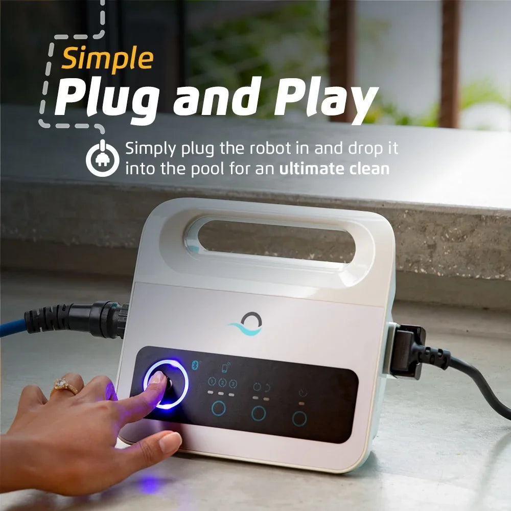 Dolphin Proteus DX4 Robotic Pool Vacuum Cleaner — Wall Climbing Capability — Powerful Fluid Scrubbing — Ideal for All Pool Types up to 50 FT in Length