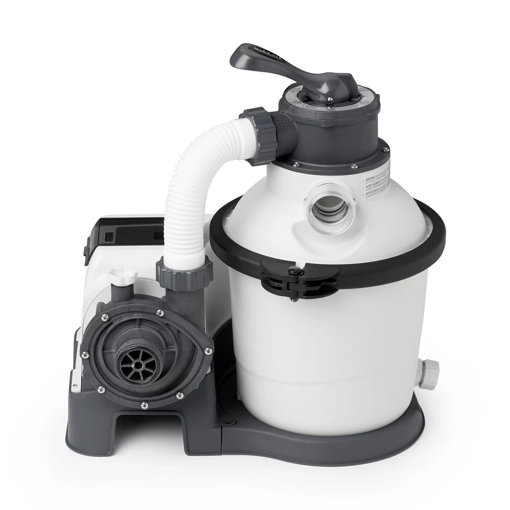 Intex10 inch Krystal Clear Sand Filter Pool Pump, 1500 Gph Motor 1200 GPH System Flow Rate with GFCI, 110-120 V