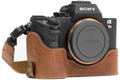 MegaGear MG1130 Alpha A7S II, A7R II, A7 II Genuine Leather Camera Half Case and Strap - Dark Brown