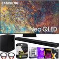 QN75QN90AA 75 Inch Neo QLED 4K Smart TV (2021) Bundle with HW-A650 3.1ch Soundbar and Subwoofer with Premium 2 Year Extended TV Protection Plan Streaming Kit Deco Gear 2 Pack HDMI Cables
