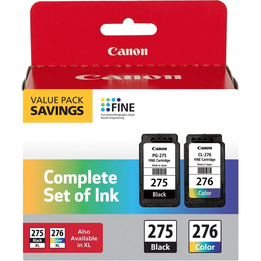 PG-275, CL-276 Value Pack Black, Color Cartridges