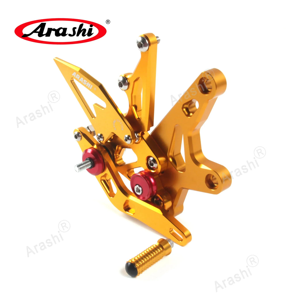 Arashi (Version 2.2) Rearsets for Kawasaki Ninja 400 / Z400/ EX400 / ABS/ KRT Edition 2018 - 2023 Motorcycle Accessories Adjustable Footrests FootPegs Rear Sets Gold 2019 2020 2021 2022