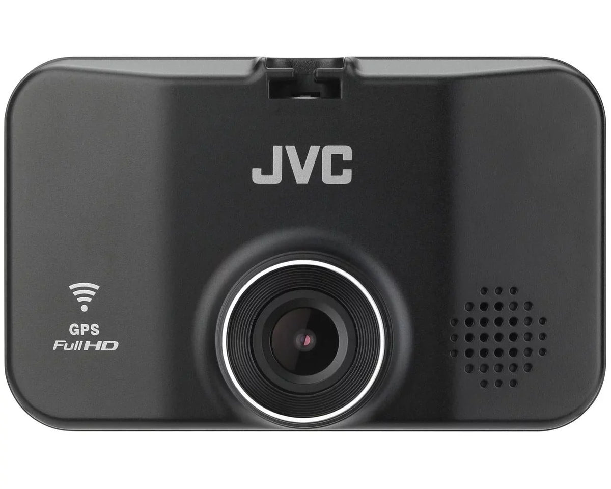Jvc KV-DR305W 1920x1080p Full HD Recorder GPS Dash Cam for Car, 2.7" LCD Monitor Dashboard Camera, Built-in Wi-Fi, 3-Axis G-Force Sensor, Night Enhancement WDR, Includes 16GB Class 10 microSD Card
