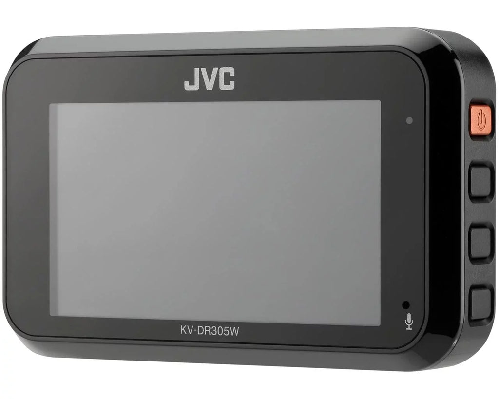 Jvc KV-DR305W 1920x1080p Full HD Recorder GPS Dash Cam for Car, 2.7" LCD Monitor Dashboard Camera, Built-in Wi-Fi, 3-Axis G-Force Sensor, Night Enhancement WDR, Includes 16GB Class 10 microSD Card
