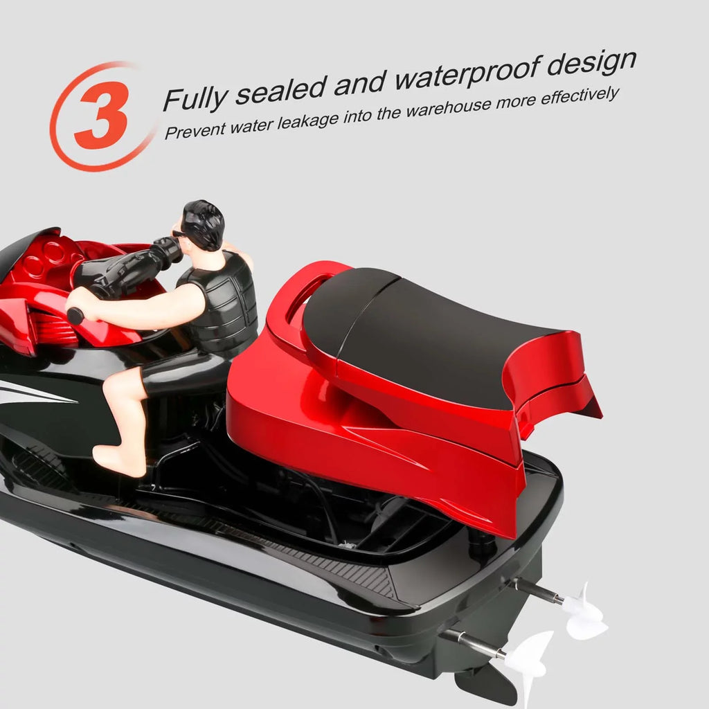 OWSOO 809 RC Motorboat RC Boat High Speed Remote Control Boat for Pools Lakes 2.4Ghz Fluid for Boys and Girls