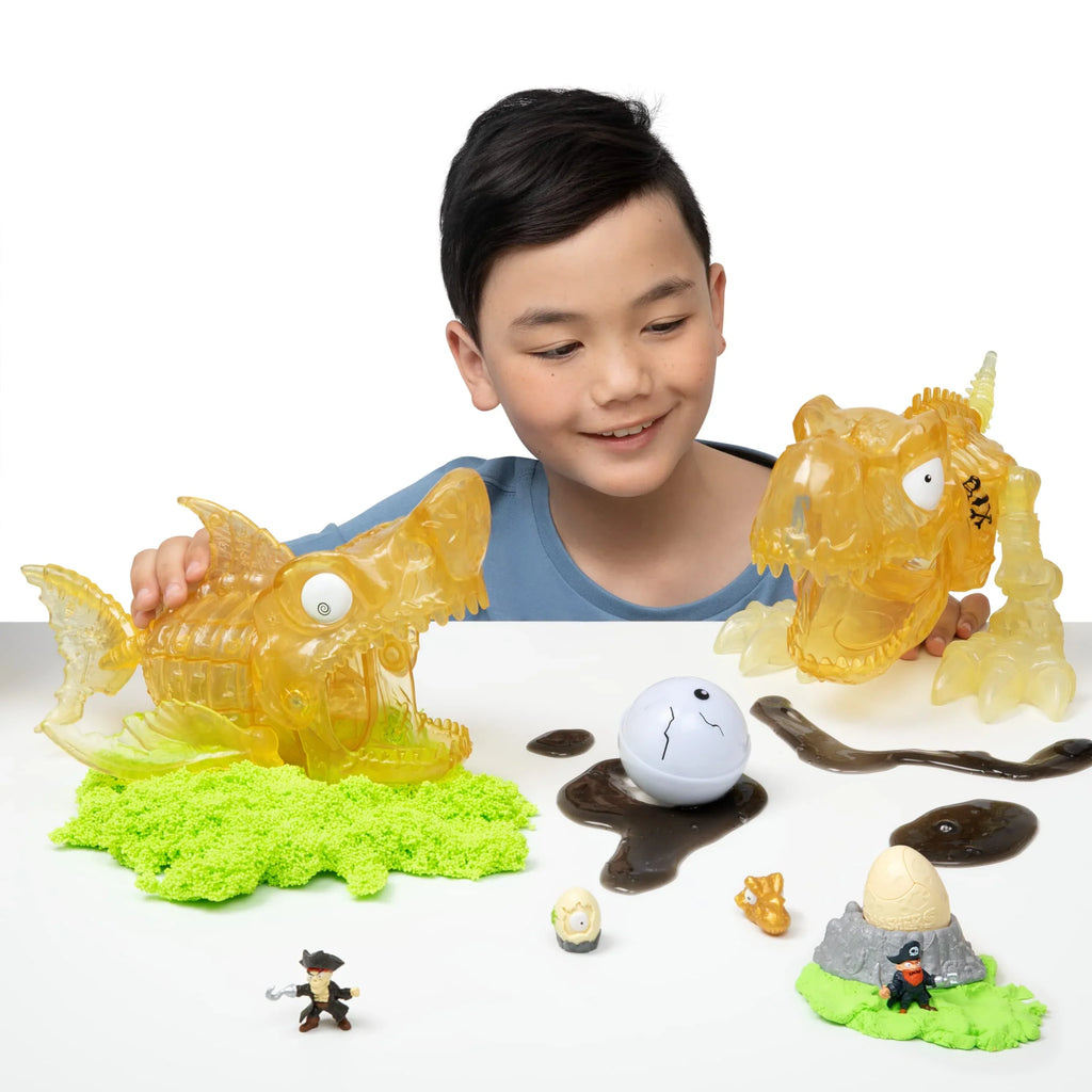Smashers Dino Island Giant Skull (T-Rex) by ZURU with Over 30 Surprises, Mini Eggs and Figurines, Prehistoric Discovery Toy, Dinosaur Toys, Slime, Sand and More Age 5+