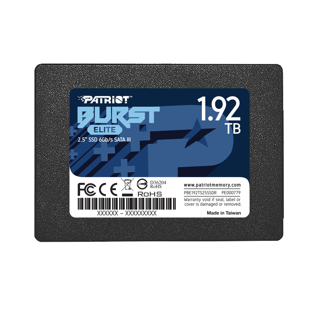 Patriot Burst Elite 1.92TB Internal SSD - SATA 3 2.5" - Solid State Drive - PBE192TS25SSDR
