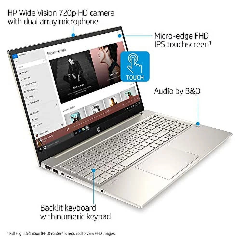 Pavilion 15-EG00 Mobile pc 2021 New, 15.6" FHD IPS Monitor i7-1165G7 4-Core, Iris Xe Graphics, 16GB DDR4, 512GB SSD, Backlit Keyboard, Wi-Fi 6, Card Reader, Win10 Pro, COU 32GB USB