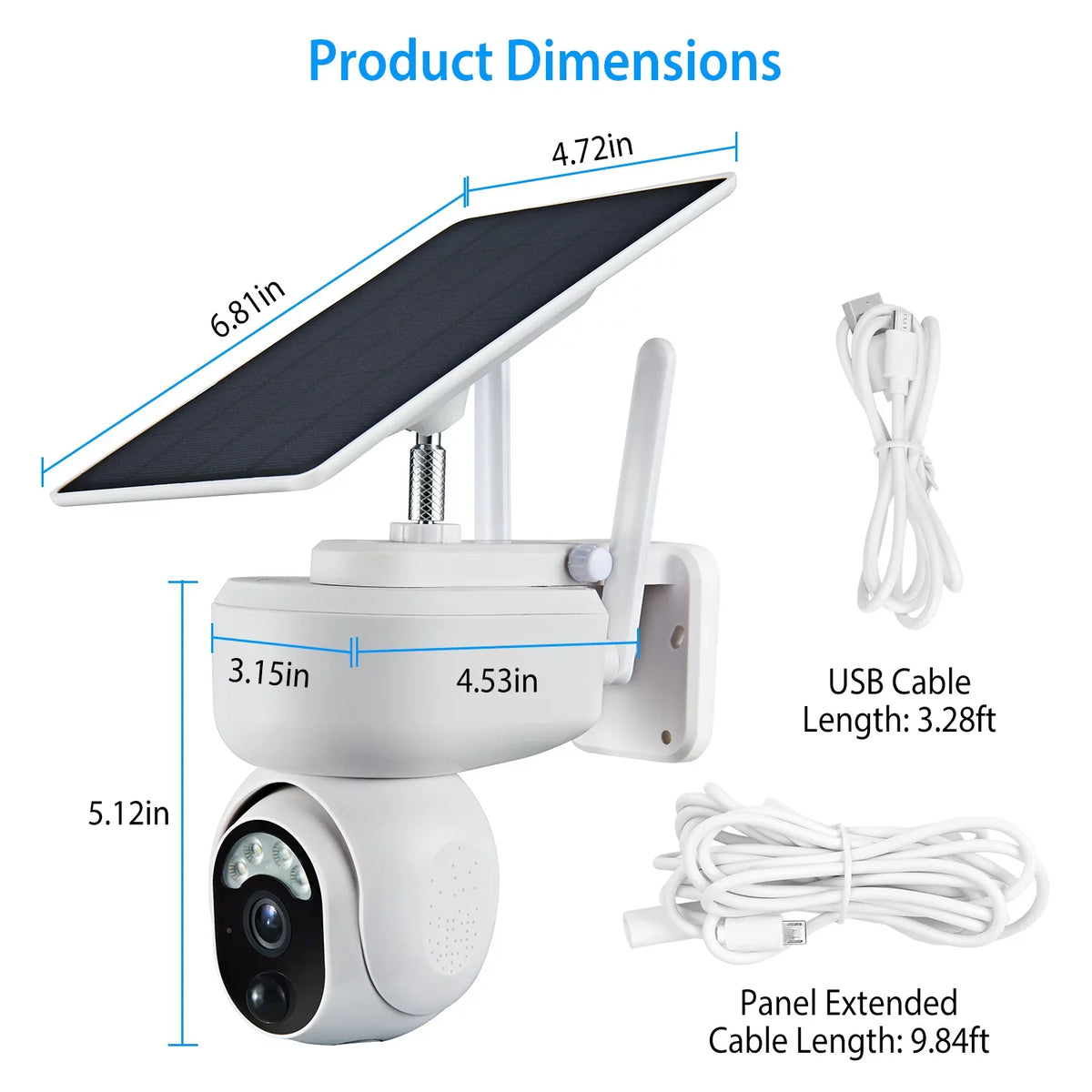 Solar WIFI Security Camera iMounTEK Wireless 1080P Color Flood Light Night Vision Battery Powered Surveillance Camera Human Detection Siren 2-Way Audio for Home Outdoor