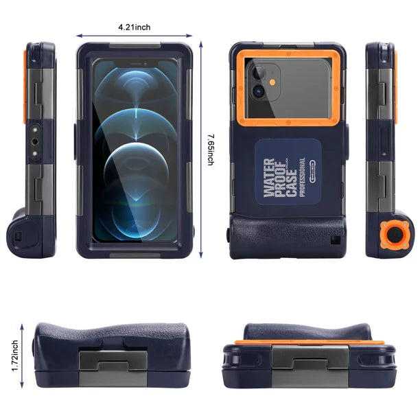 UrbanX Professional [15m/50ft] Swimming Diving Surfing Snorkeling Photo Video Fluid Protective Case Liquid Housing for Micromax Bolt Selfie Q424 And all Phones Up to 6.9 Inch LCD with Lanyard