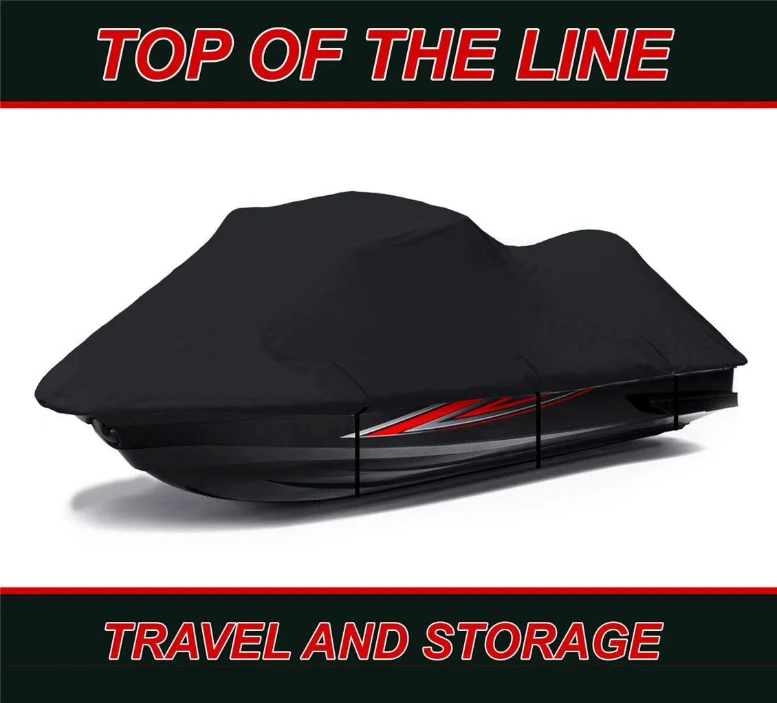 BLACK TOP OF THE LINE JET SKI Cover Compatible for YAMAHA XL 760 1998 1999 / XL 1200 1998 1999 2000 Jet Ski Fluid PWC Cover