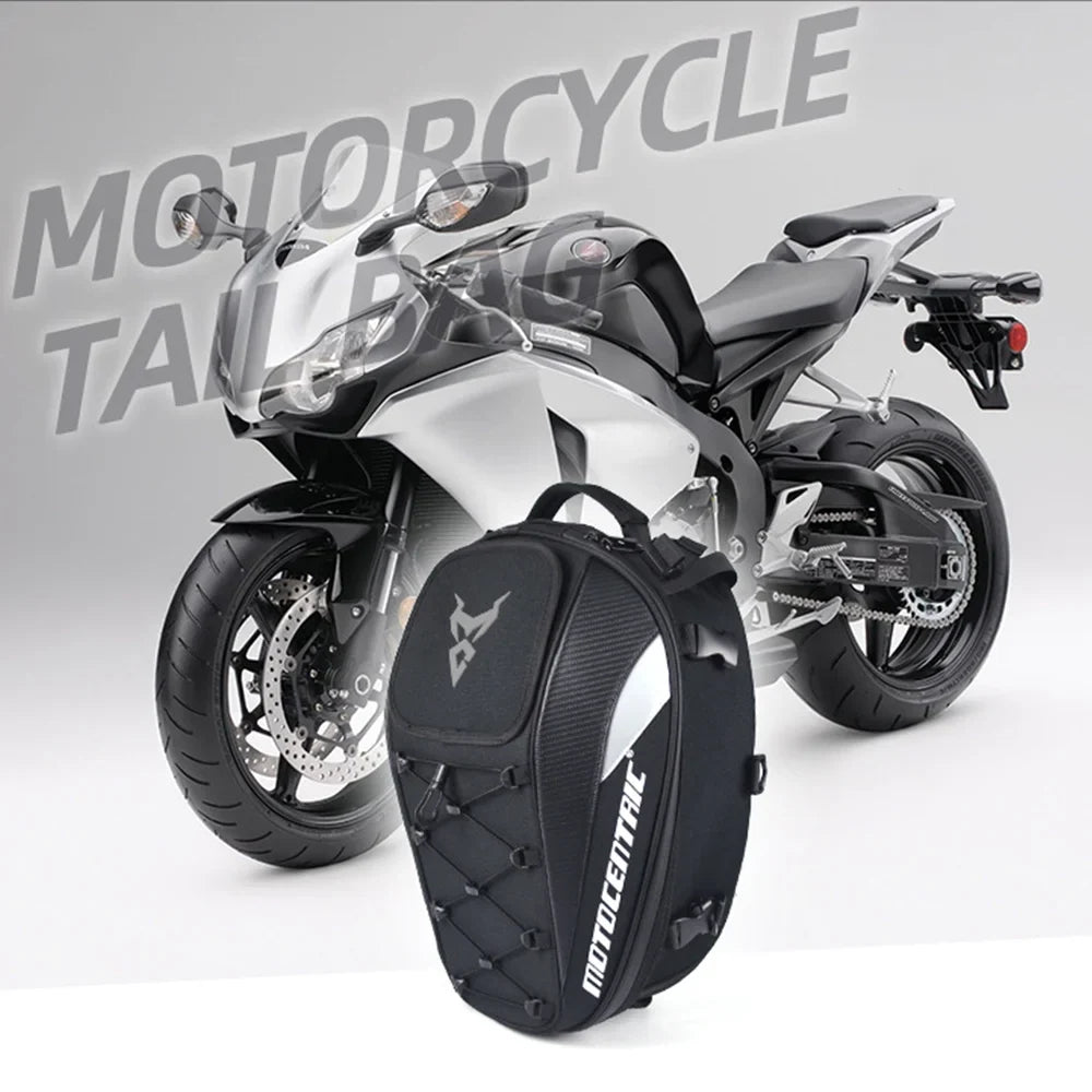 Motorcycle Seat Bag Dual Use Motorbike Luggage Storage Bags Grey