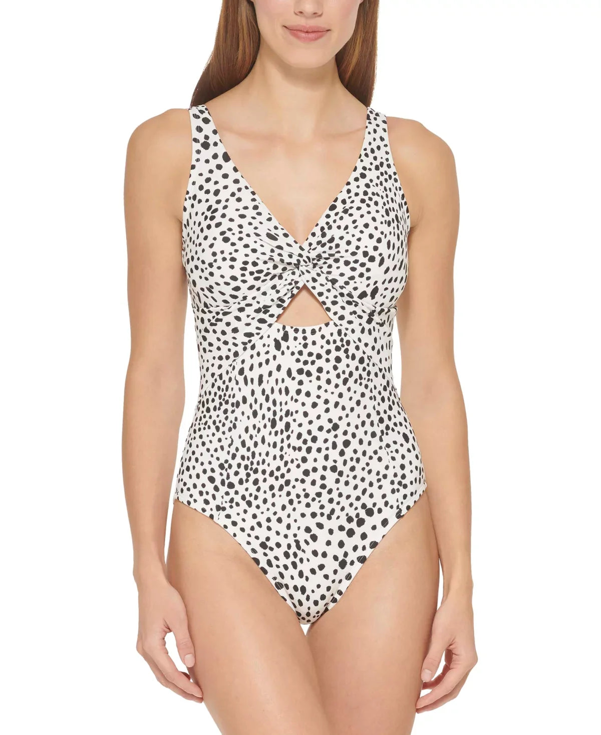 Dkny Women's Cutout Twist One-Piece Swimsuit Women's Swimsuit