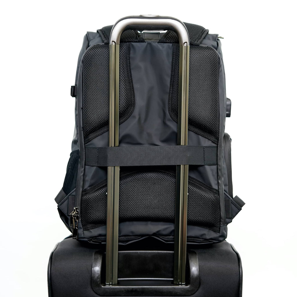 Sunny 16 Voyager Anti-Theft DSLR Digital Travel Camera Backpack Case with Adjustable Dividers and Side Access Zipper Pocket for Men Women- Works with , , and More (Tarpaulin, Black)