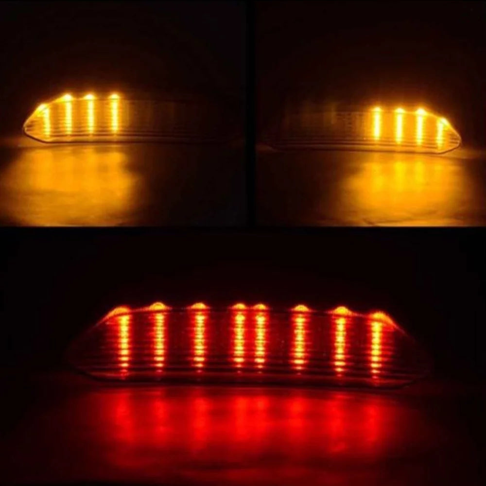 12V LED Taillight, Smoke Lens, ABS plastic, for YAMAHA YZF R1 2002-2003(18 x 3.5 x 4cm)