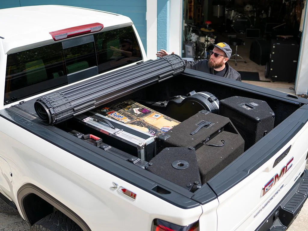 BAK by RealTruck Revolver X4s Hard Rolling Truck Bed Tonneau Cover | 80131 | Compatible with 2019 - 2023 Chevy/GMC Silverado/Sierra, works w/ MultiPro/Flex tailgate 6' 7" Bed (79.4")