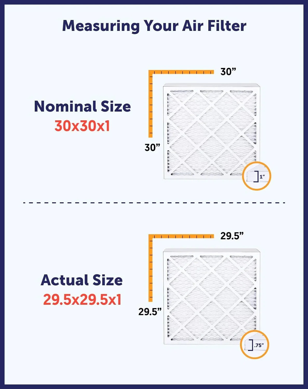 Filter King 26x23.5x1a Air Filter | 4-PACK | MERV 8 HVAC Pleated A/C Furnace Filters | MADE IN USA | Actual Size: 26 x 23.5 x .75"