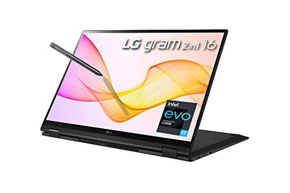 2023 Gram 16" 2-in-1 Ultralight Notebook WQXGA IPS Touch EVO i7-1260P 16GB LPDDR5 3TB(1+2TB) NVMe SSD Iris Xe Graphics WiFi AX Backlit Keyboard Fullday Battery Windows 10 w/Pen and RE USB