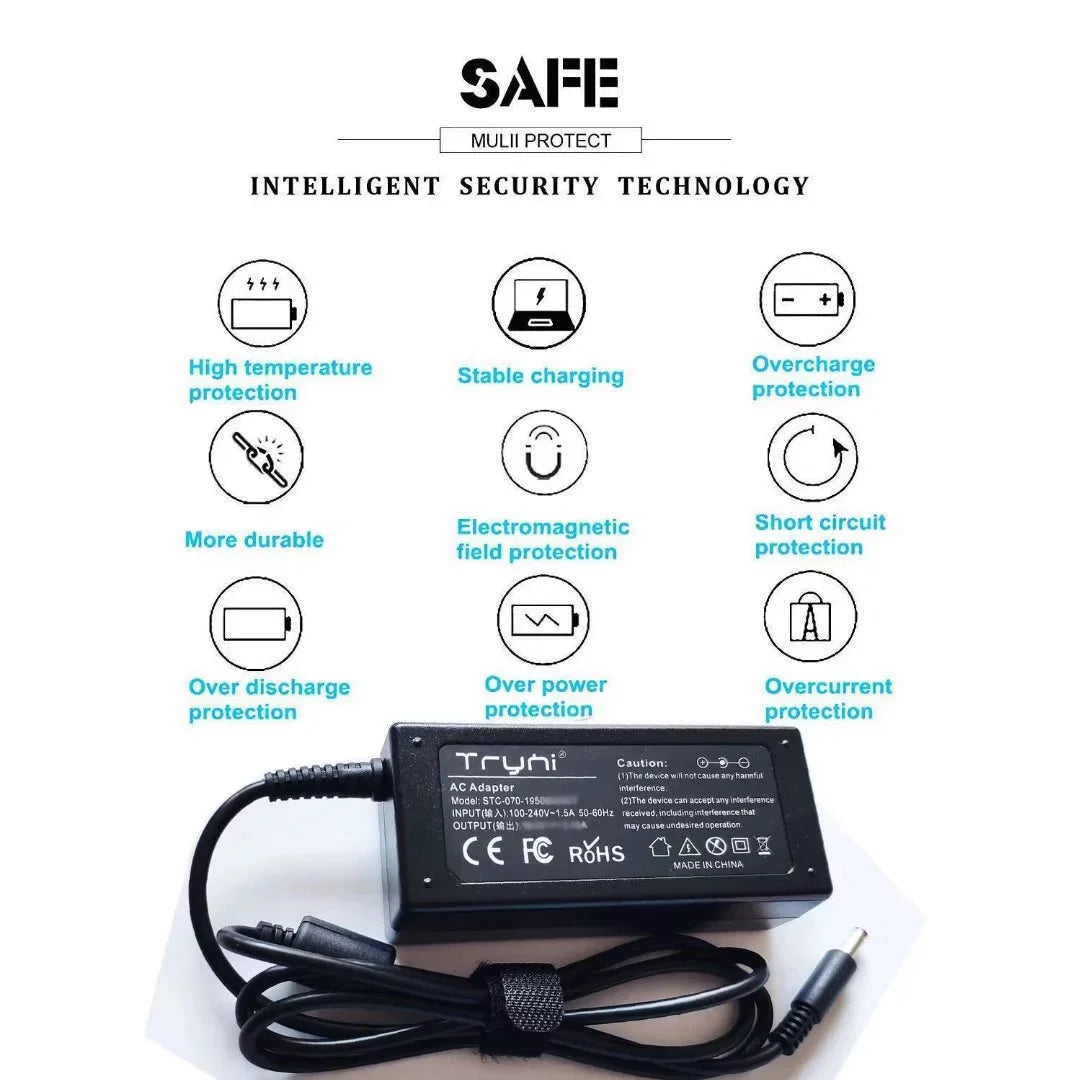 Portable computer Charger Power Adapter for Inspiron 13 7300 13 7391 15 5568 5578 P58F001 15 7579 P58F001 15 7591 P84F001 15 7569 P58F001 2-in-1 Notebook AC Adapter Power Supply Cord New