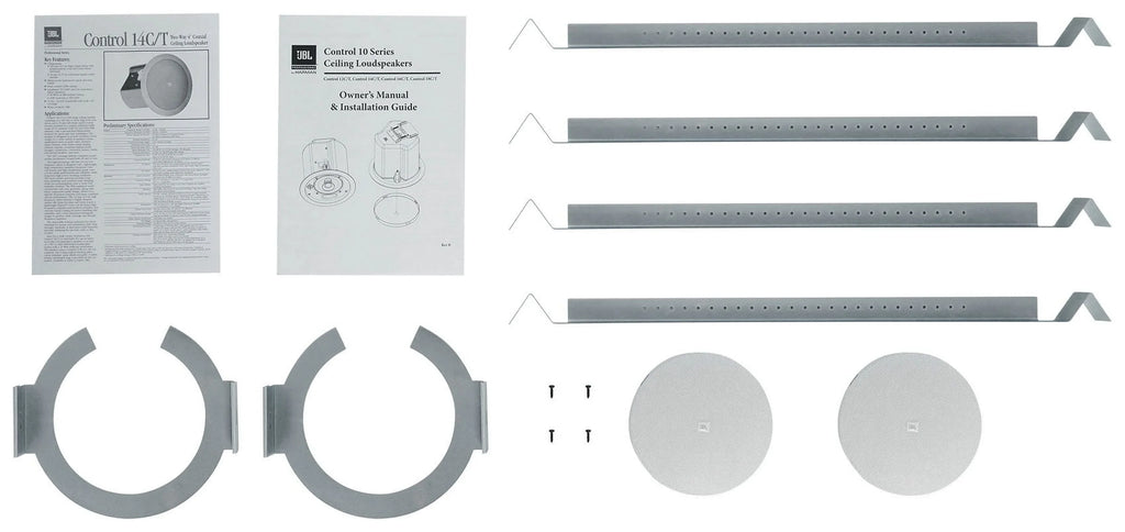 6) JBL CONTROL 14C/T 4" In-Ceiling Speakers+Receiver Amp For Restaurant/Bar/Cafe