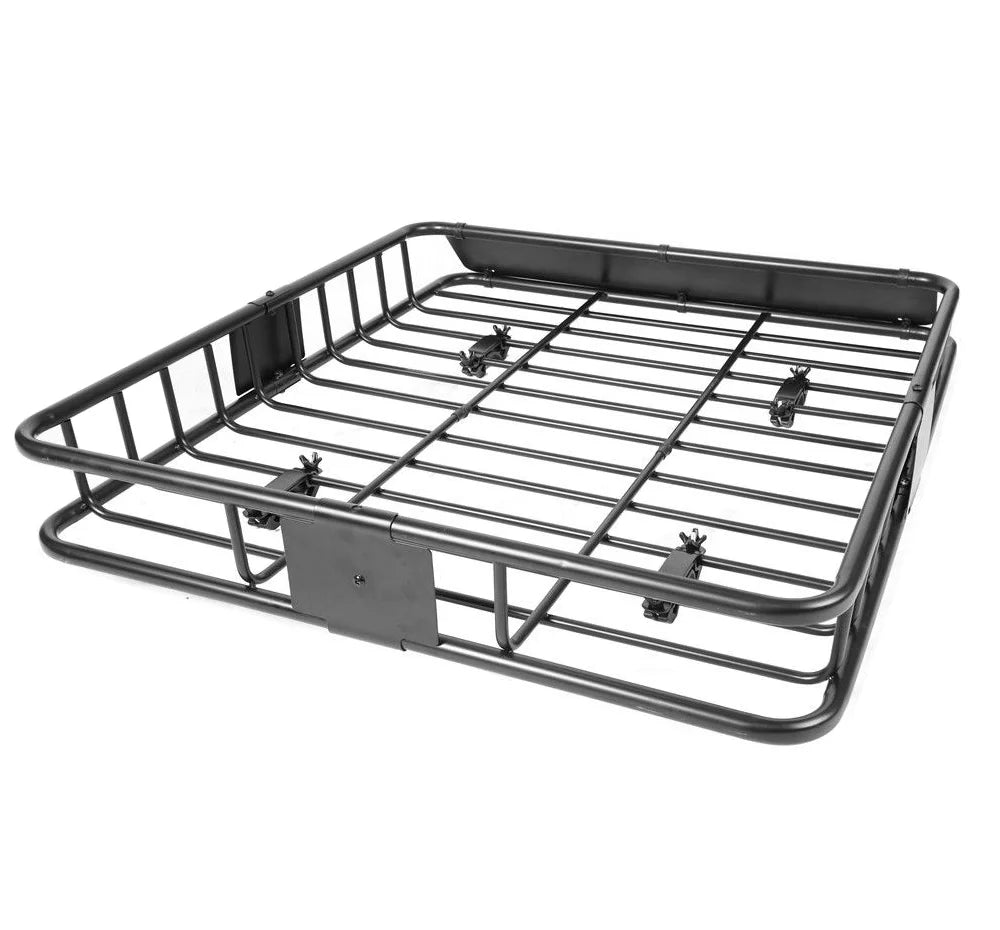 Jeremywell Universal 44" x 39" X 6" 150 lbs Roof Rack Rooftop Cargo Carrier Black Steel - Top Luggage Carrier Cargo Holder