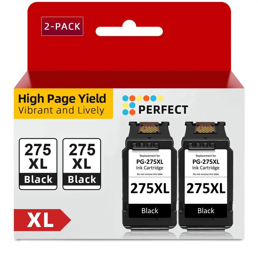 PG-275XL Black Ink Cartridge for PG-275 Ink Fit for PIXMA TR4720 TS3520 TS3522 TS3500 TR4700 TR4722 Printers (2 Blacks, 2-Pack)