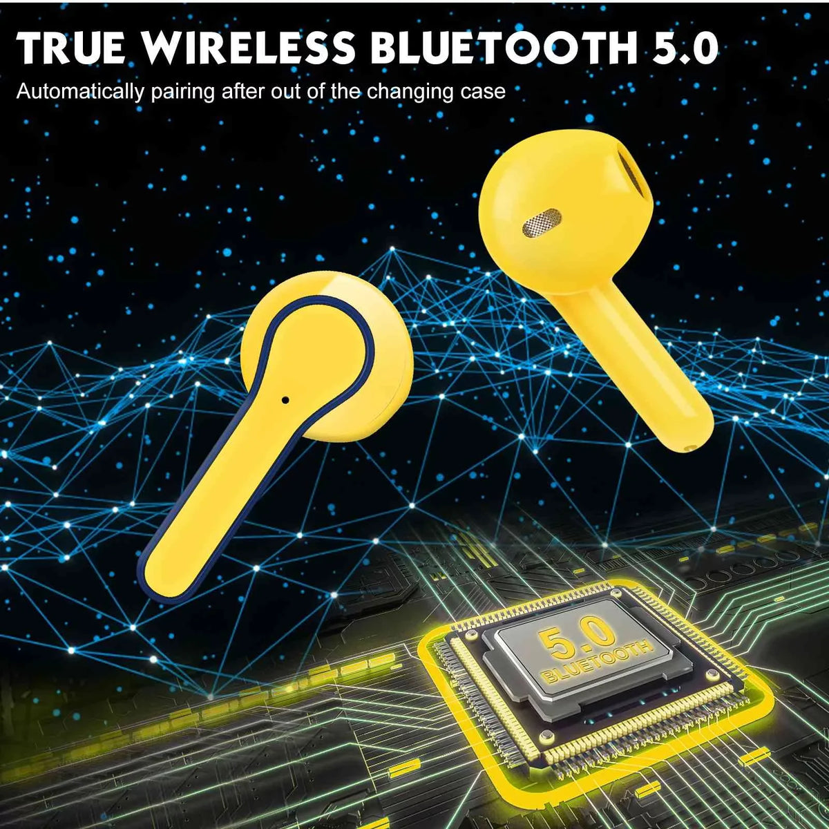 Urbanx Q350 Wireless Earbuds In Ear Bluetooth Headphones For Amazon Kindle Fire Hd With Microphone & Digital Display Ipx7 Liquid Deep Bass Bluetooth Earbuds For Xiaomi Redmi Note 10T 5G