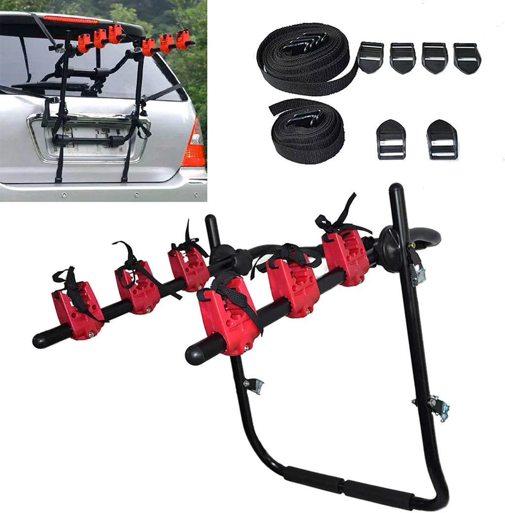 WUZSTAR 3-Bike Trunk Mount Rack Auto Hitch Mount Fit For Car Truck Carrier Van