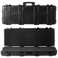 SKYSHALO Rifle Case, Rifle Hard Case with 3 Layers Fully-protective Foams, 42 inch lockable Hard Gun Case with Wheels, IP67 Liquid & Crushproof, for Two Rifles or Shotguns, Airsoft Gun