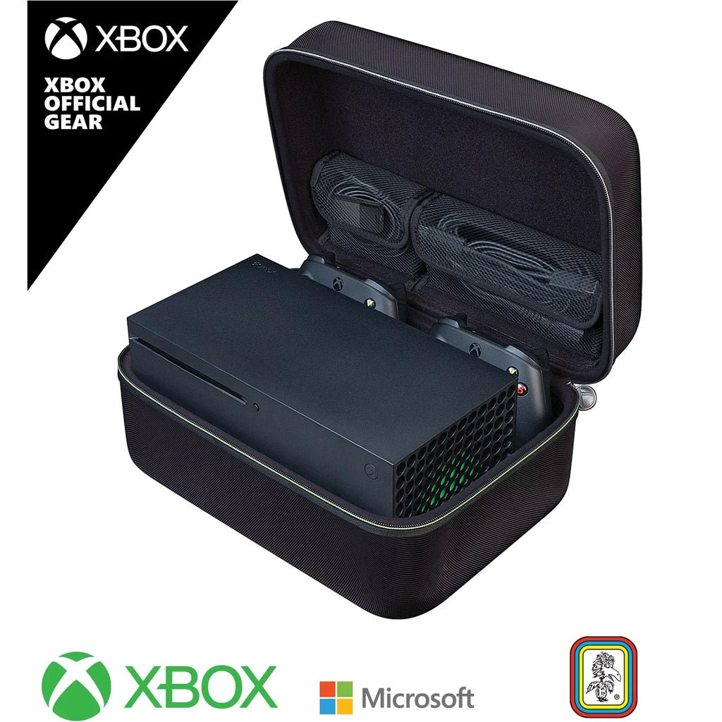 RDS Industries - Black and Green, Xbox Series X, Game Traveler Video Game System Carrying Case