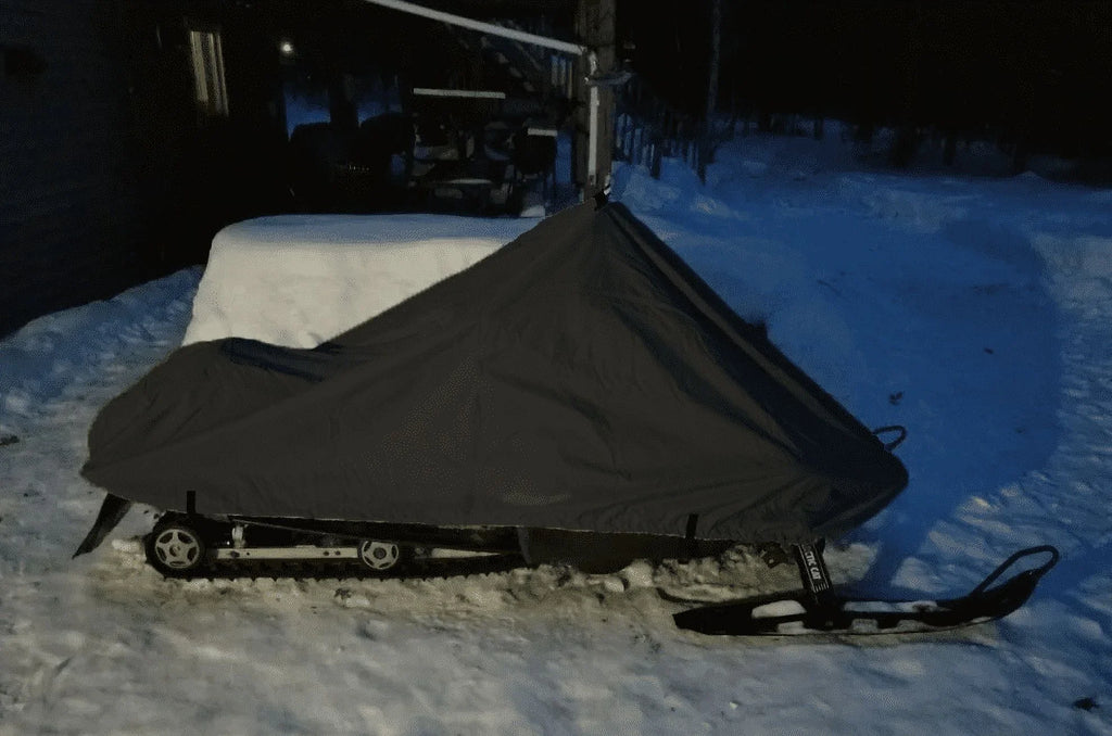200 Denier Storage Snowmobile Cover Compatible for the 2007-2009 Arctic Cat Model F1000 SNO PRO Snowmachine Sled. All Black.