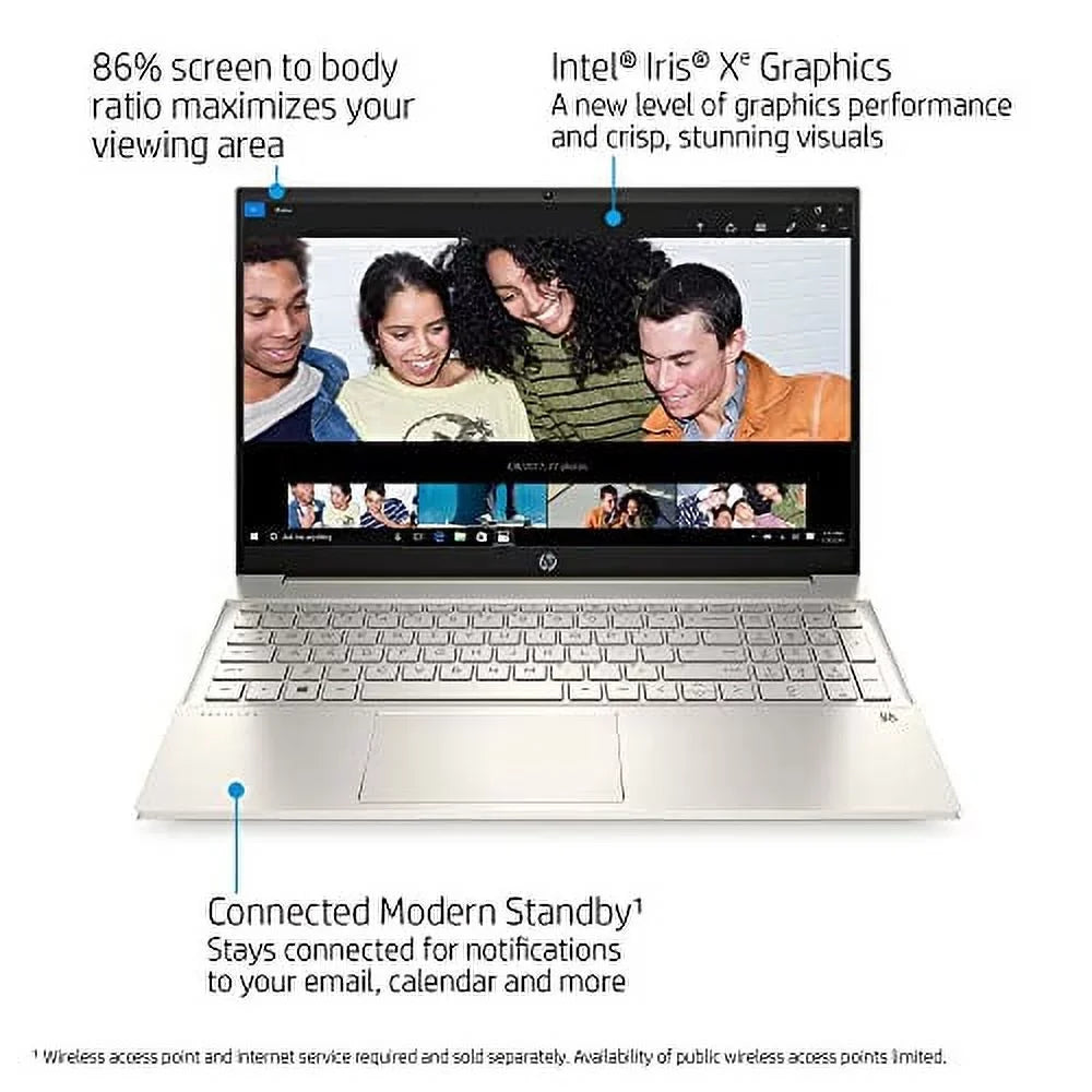 2022 Pavilion 15.6" IPS FHD Monitor Portable computer 4-Core i7-1165G7 Iris Xe Graphics 32GB RAM DDR4 1TB NVMe SSD USB-C WiFi AX Bluetooth HDMI Webcam Backlit Keyboard Windows 11 Pro w/RE USB