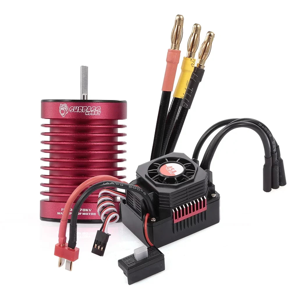 Eccomum SURPASS HOBBY F540 4370KV Brushless Motor Fluid 45A ESC with BEC for 1/10 RC Car Truck