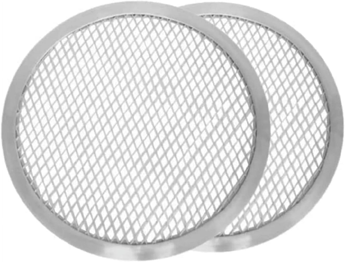 TrueCraftware- Set of 2 Aluminum 19” Pizza Baking Monitor Seamless Rim- Bakeware Pizza Monitor Round Pizza Pan Tray Round Baking Tray for Home Kitchen Pizzeria & Restaurants