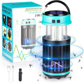 G·PEH 3 in 1 Bug Zapper, Rechargeable Bug Zapper Outdoor Indoor Fly Trap Fluid Mosquito Zapper with Emergency Light for Home, Solar Bug Zapper Outdoor for Home, Backyard, Camping