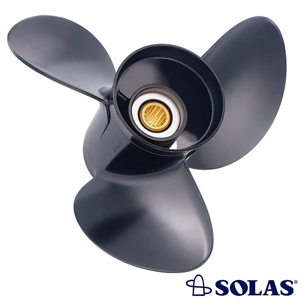 New Stainless Steel Propeller Compatible With 8-20Hp Yamaha 2 Stroke 8 Spline 15 2 Stroke 8 Spline 9.9 2010 2011 2012 2013 2014 2015 2016 2017 2018 2019 2020 2021 Part Number 3121-093-09 Diameter 9.25