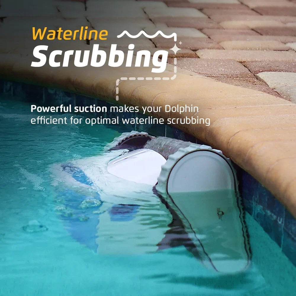 Dolphin Proteus DX4 Robotic Pool Vacuum Cleaner — Wall Climbing Capability — Powerful Fluid Scrubbing — Ideal for All Pool Types up to 50 FT in Length