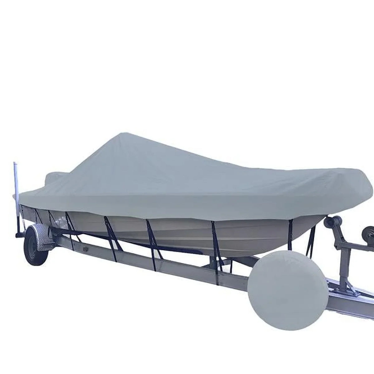 20.5 ft. Functionality Poly-Guard Styled-to-Fit Boat Cover for V-Hull Center Console Shallow Draft Boat - Grey
