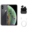Restored iPhone XS Max A1921 (Fully Unlocked) 64GB Space Gray (Grade A) w/ Wireless Earbuds (Refurbished)