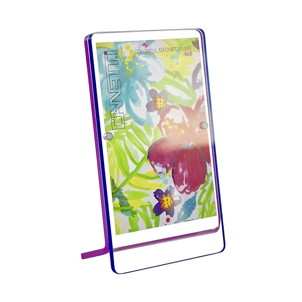 Colorful RECLINE MAGNET 4x6 FRAME Blue Purple by Canetti - 4x6
