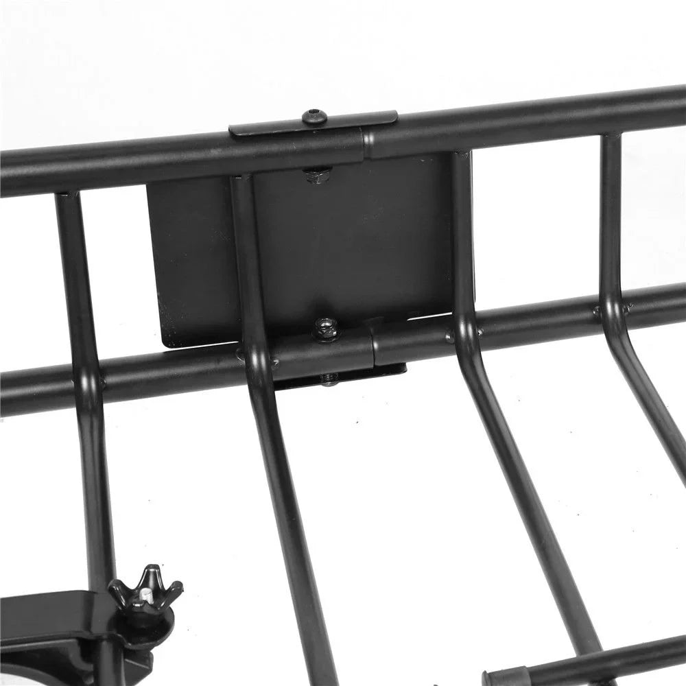 Jeremywell Universal 44" x 39" X 6" 150 lbs Roof Rack Rooftop Cargo Carrier Black Steel - Top Luggage Carrier Cargo Holder