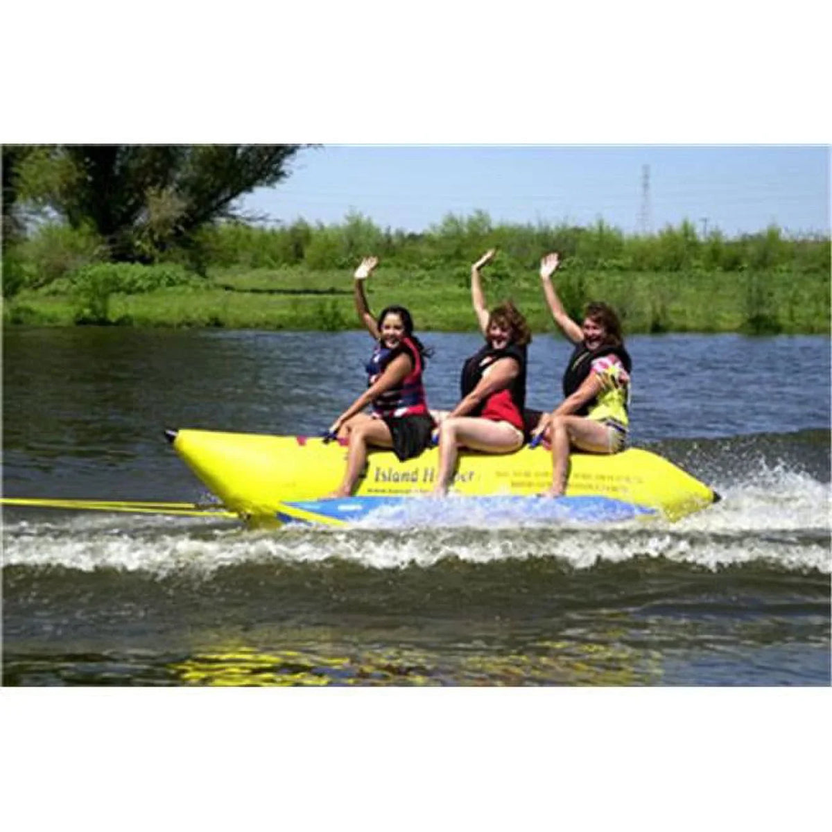 Aqua Sports 420-3 3 Passenger 13 feet in-line Seats Island Hopper Recreational Banana Liquid Sled