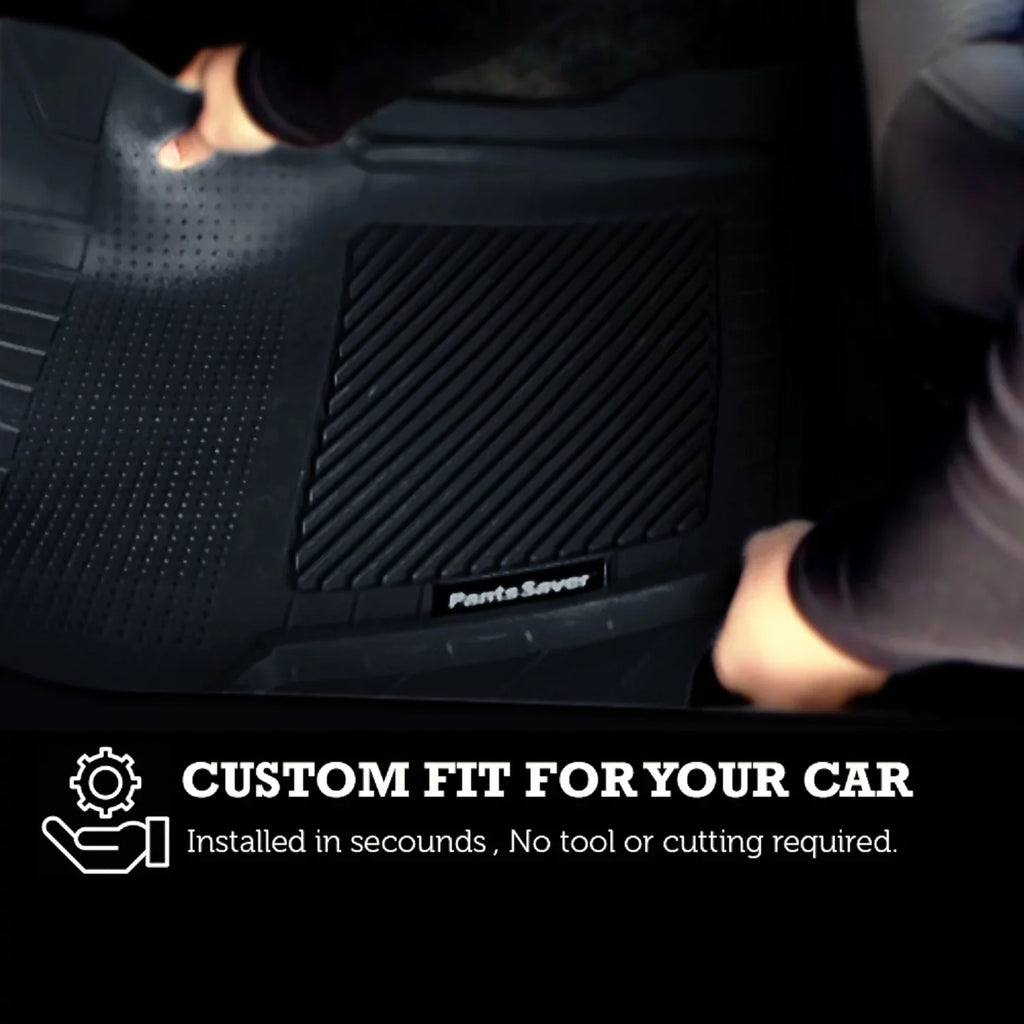 PantsSaver Custom Fit Floor Mats for Genesis G90 2017-2022 All Weather Protection -4 Piece Set (Gray)